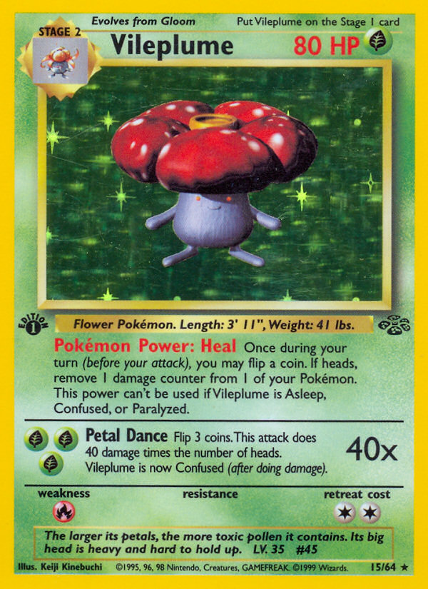 Vileplume 15/64 Pokémon Jungle card
