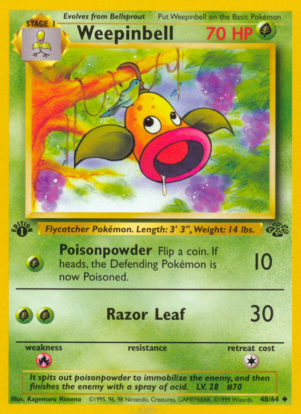 Weepinbell 48/64 Pokémon Jungle card