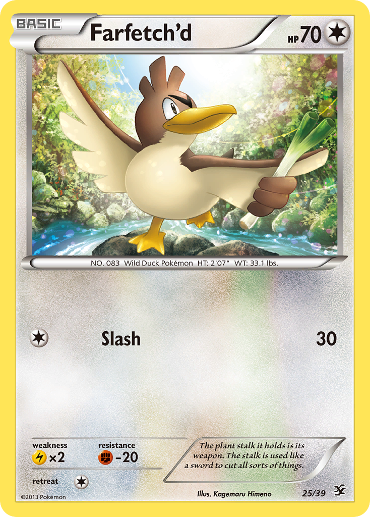 Farfetch'd 25/39 English Pokémon card from Kalos Starter Set (2013)