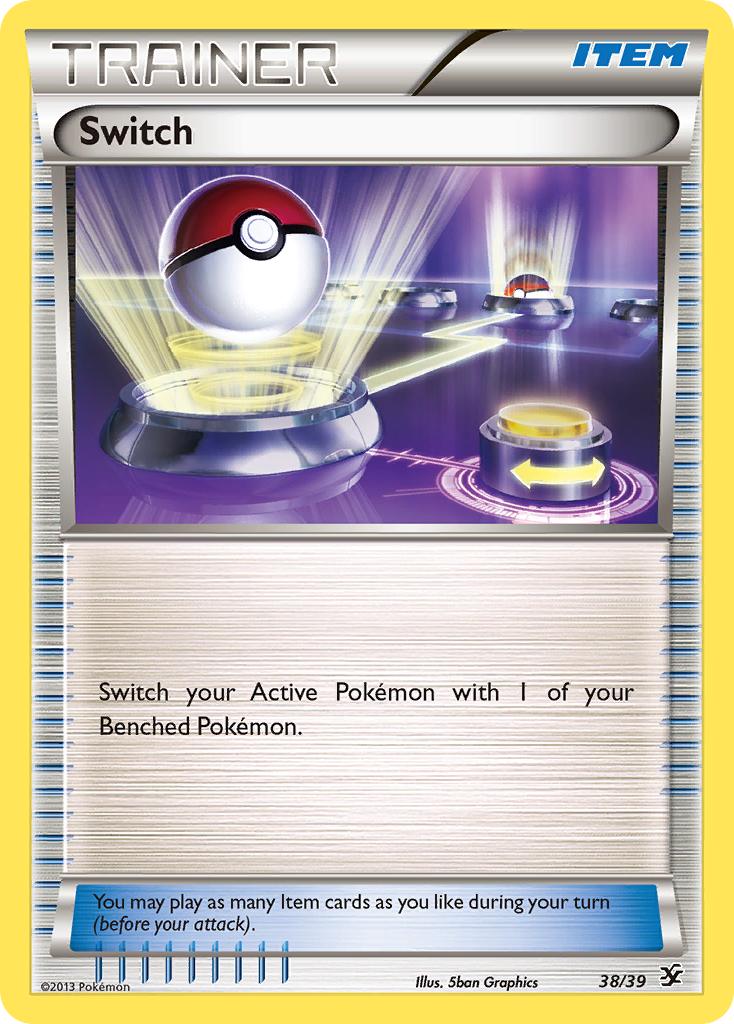 Switch 38/39 English Pokémon card from Kalos Starter Set (2013)