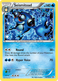Seismitoad 42/113 Pokémon card from Legendary Treasures (2013), English Rare