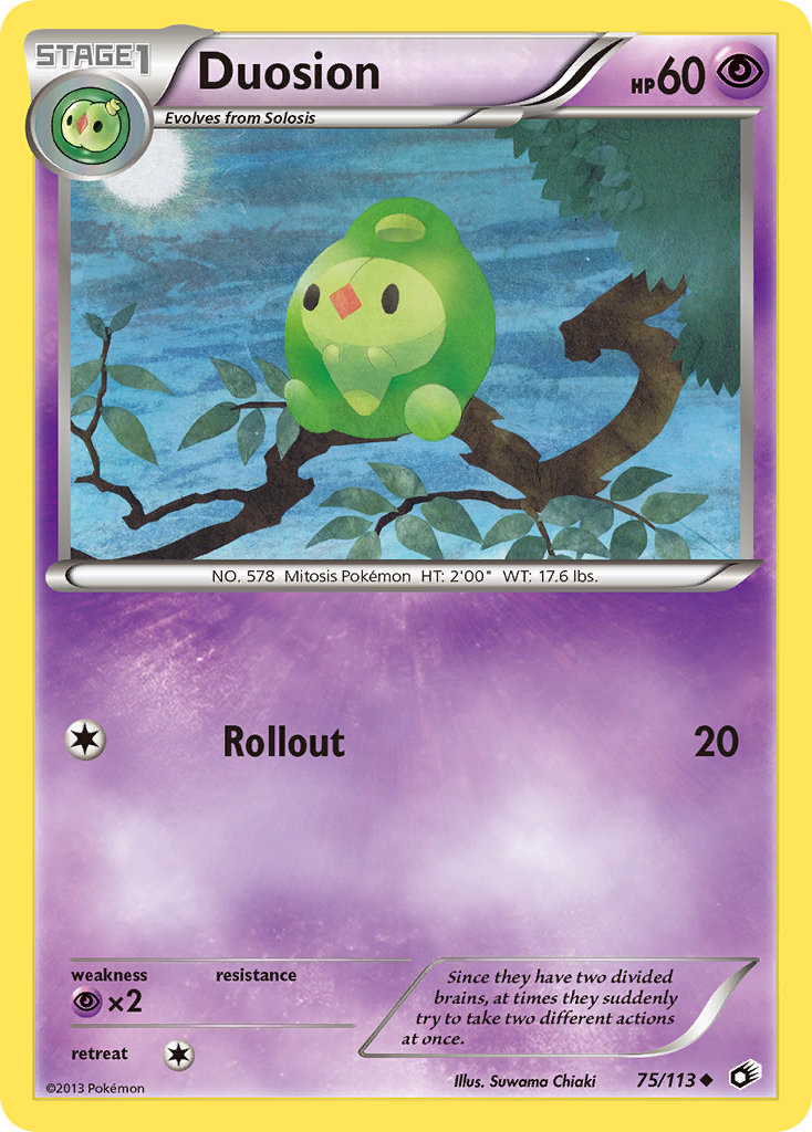 Duosion 75/113 Pokémon card from Legendary Treasures (2013), English Uncommon