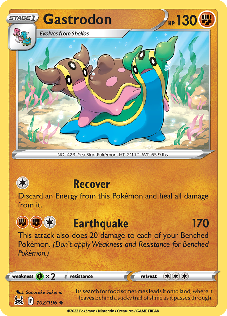 Gastrodon 102/196 — English Pokémon Lost Origin (2022)