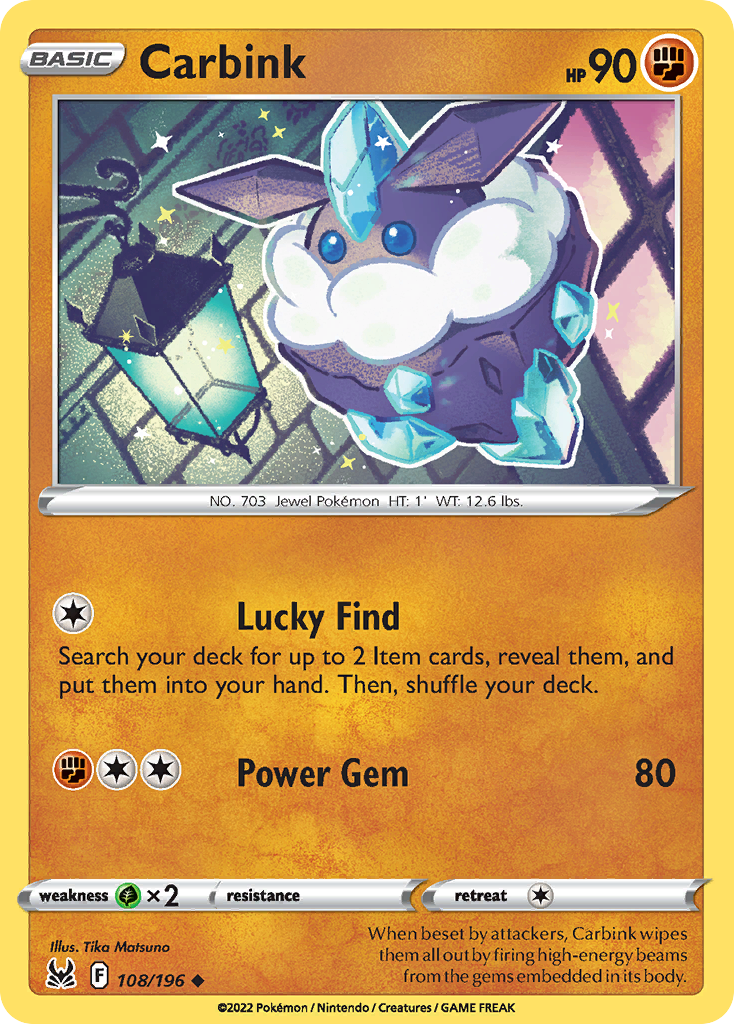 Carbink 108/196 — English Pokémon Lost Origin (2022)