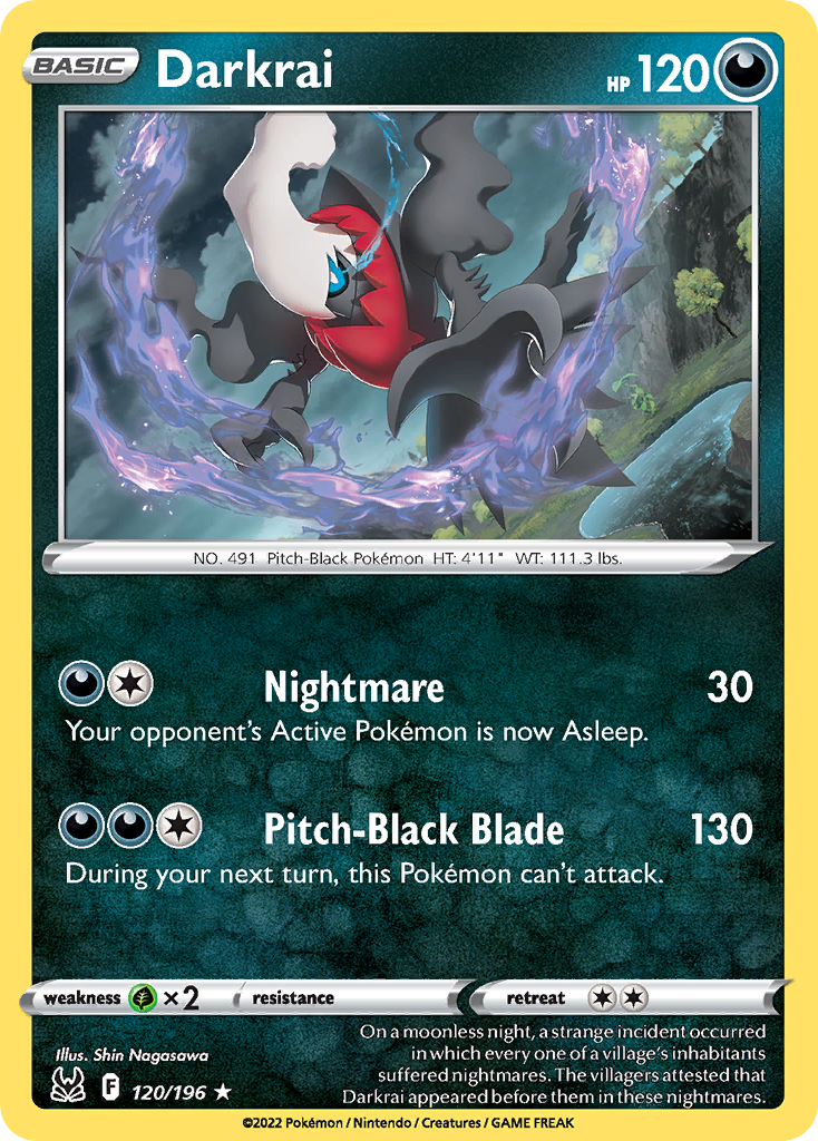 Darkrai 120/196 — English Pokémon Lost Origin (2022)
