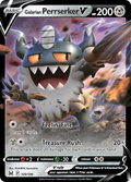 Galarian Perrserker V 129/196 — English Pokémon Lost Origin (2022)
