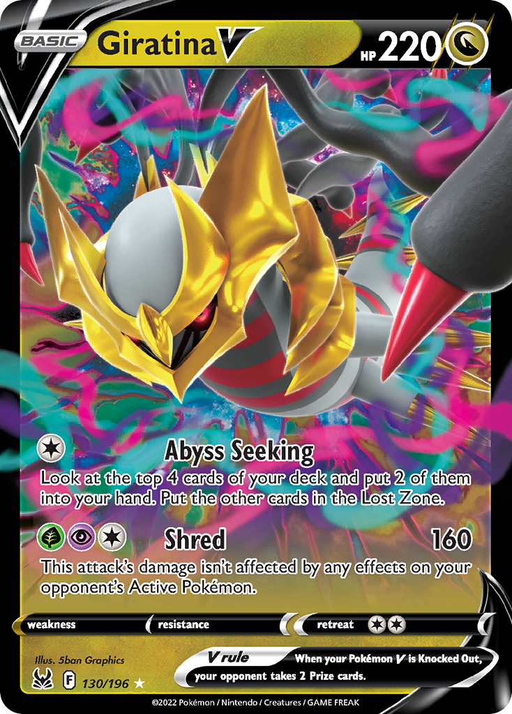 Giratina V 130/196 — English Pokémon Lost Origin (2022)