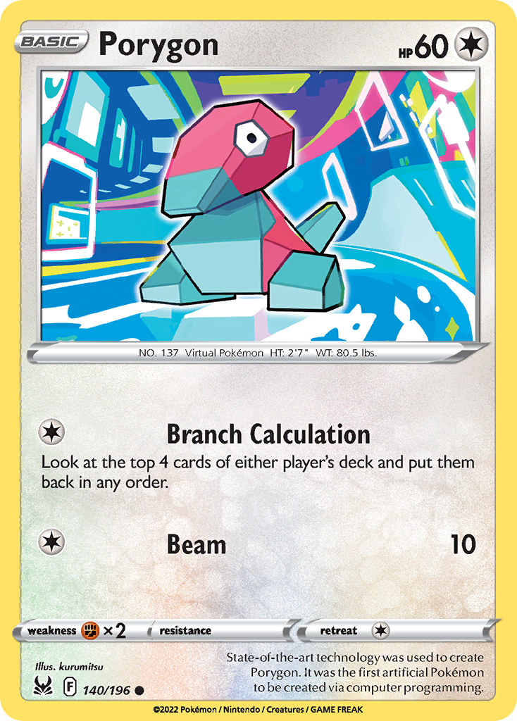 Porygon 140/196 — English Pokémon Lost Origin (2022)