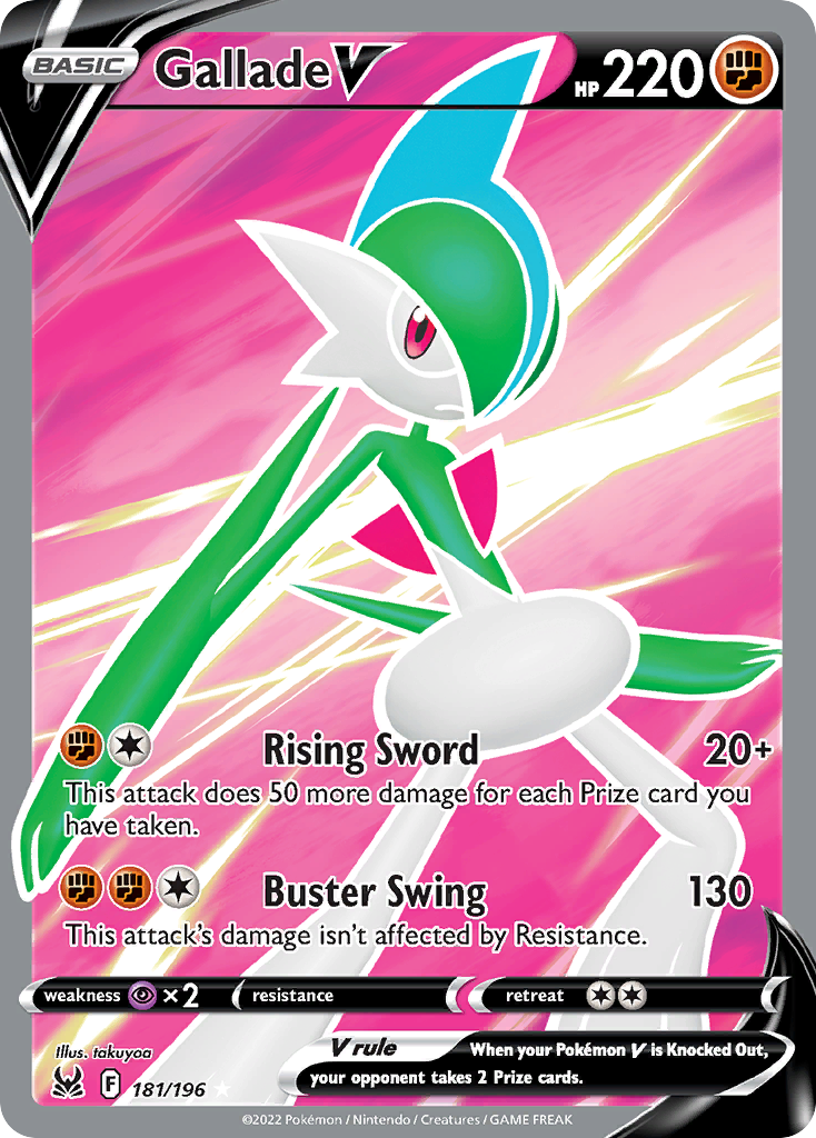 Gallade V 181/196 — English Pokémon Lost Origin (2022)
