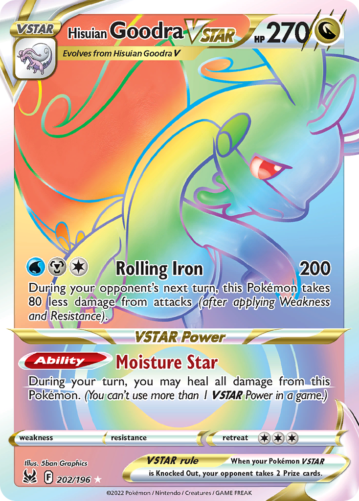 Hisuian Goodra VSTAR 202/196 — English Pokémon Lost Origin (2022)