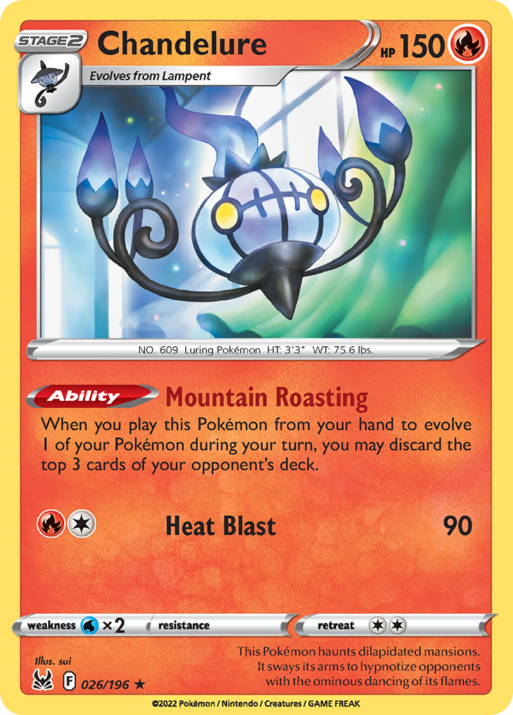 Chandelure 26/196 — English Pokémon Lost Origin (2022)
