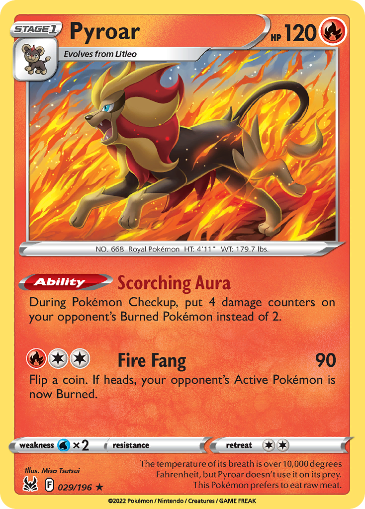Pyroar 29/196 — English Pokémon Lost Origin (2022)