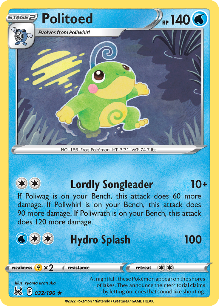 Politoed 32/196 — English Pokémon Lost Origin (2022)