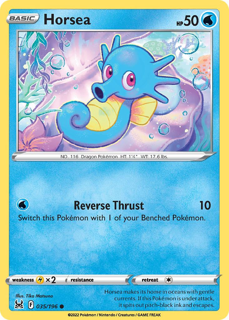 Horsea 35/196 — English Pokémon Lost Origin (2022)