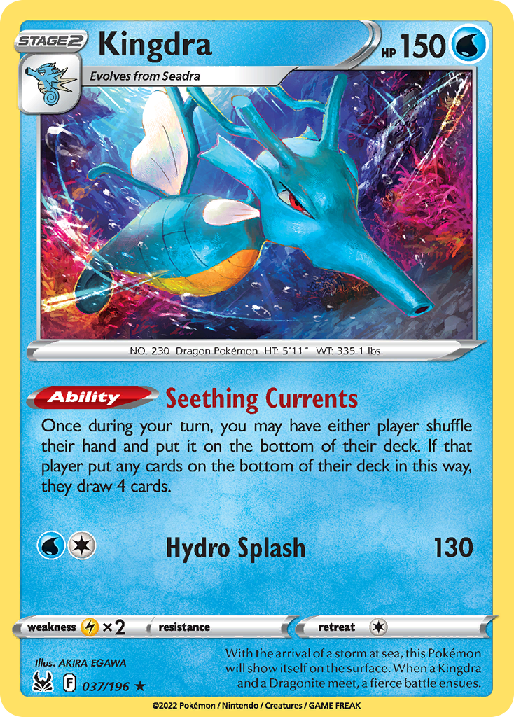 Kingdra 37/196 — English Pokémon Lost Origin (2022)