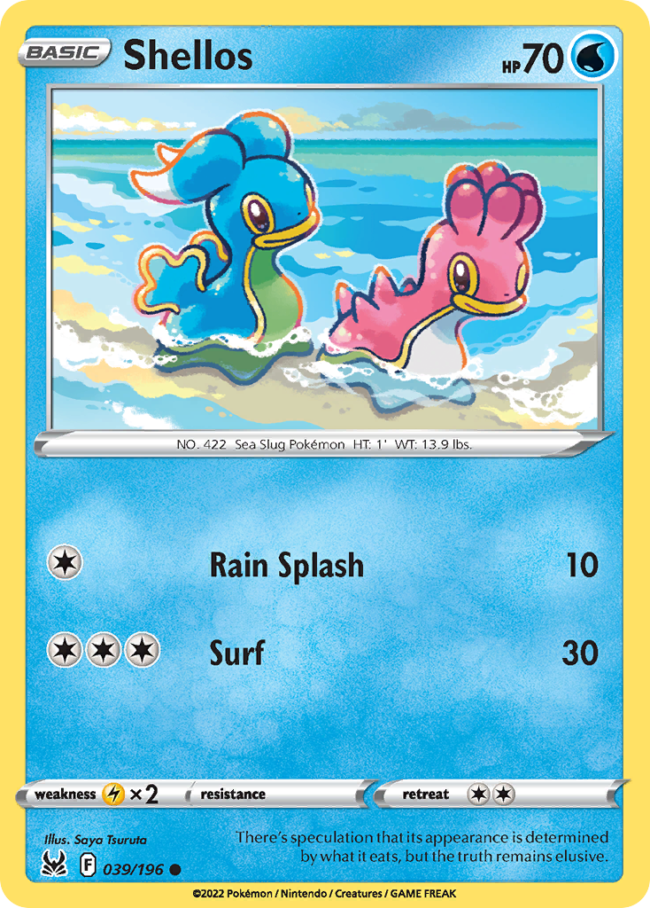 Shellos 39/196 — English Pokémon Lost Origin (2022)
