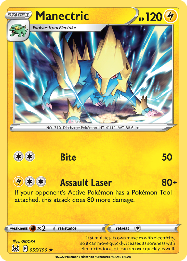 Manectric 55/196 — English Pokémon Lost Origin (2022)