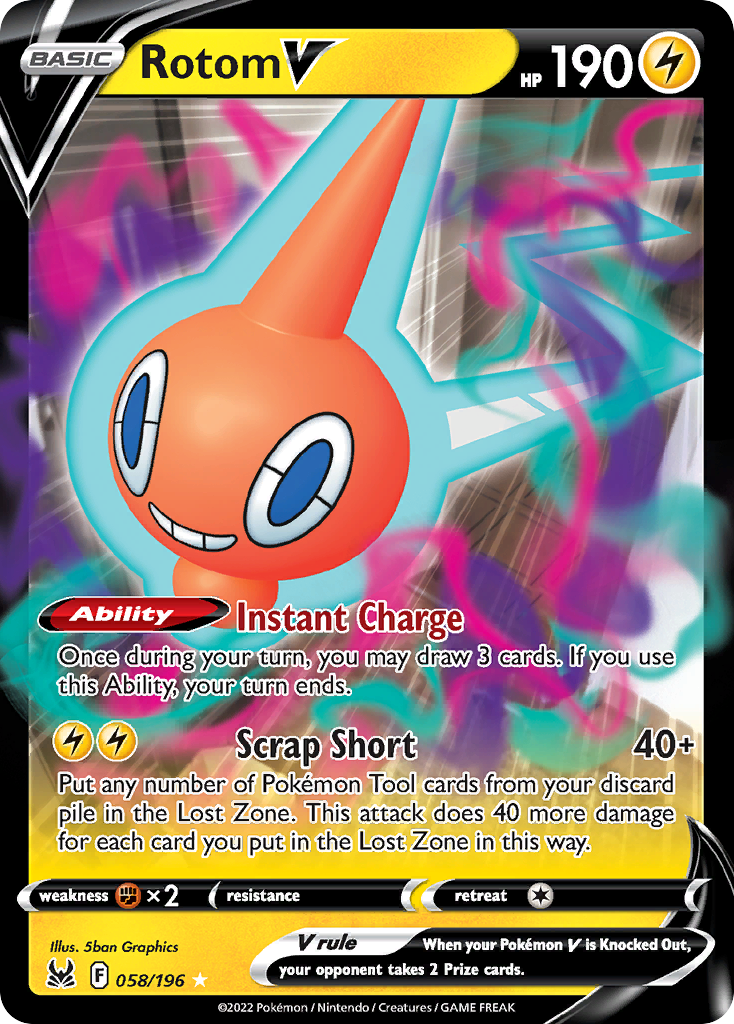 Rotom V 58/196 — English Pokémon Lost Origin (2022)