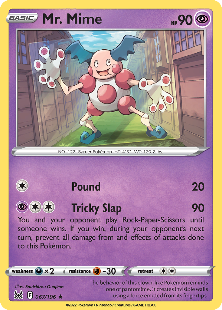Mr. Mime 67/196 — English Pokémon Lost Origin (2022)