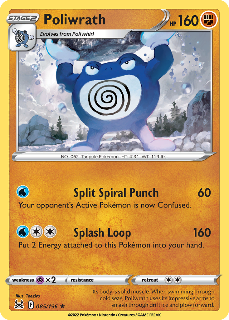 Poliwrath 85/196 — English Pokémon Lost Origin (2022)
