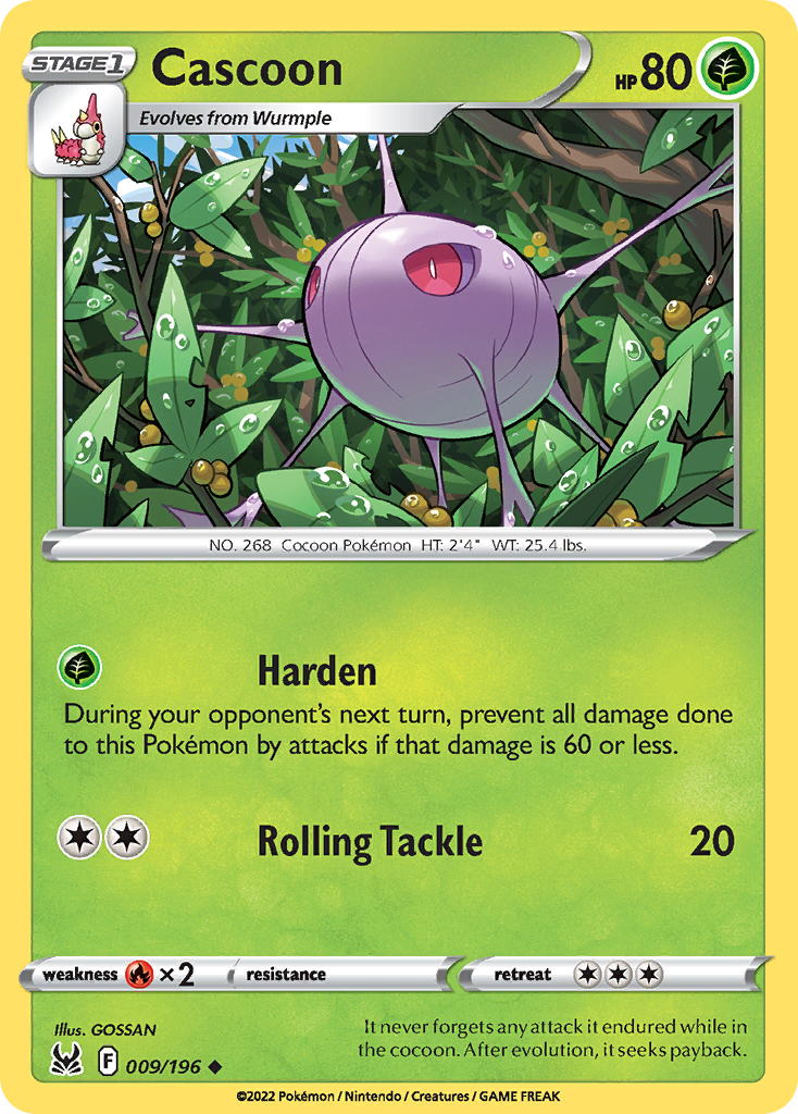 Cascoon 9/196 — English Pokémon Lost Origin (2022)