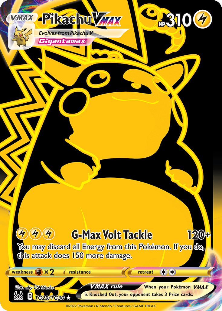 Pikachu VMAX TG29/TG30 — English Pokémon Lost Origin Trainer Gallery (2022)