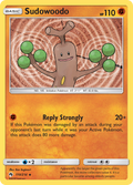 Sudowoodo 110/214 English Pokémon card from Lost Thunder (2018)