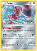 Scizor 126/214 English Pokémon card from Lost Thunder (2018)