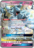 Alolan Ninetales-GX 132/214 English Pokémon card from Lost Thunder (2018)