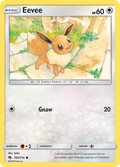 Eevee 155/214 English Pokémon card from Lost Thunder (2018)