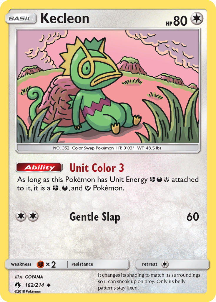 Kecleon 162/214 English Pokémon card from Lost Thunder (2018)