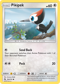 Pikipek 164/214 English Pokémon card from Lost Thunder (2018)
