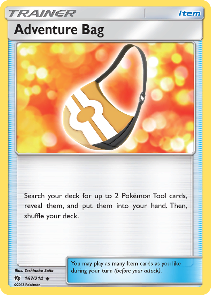 Adventure Bag 167/214 English Pokémon card from Lost Thunder (2018)