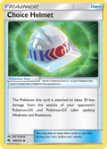 Choice Helmet 169/214 English Pokémon card from Lost Thunder (2018)