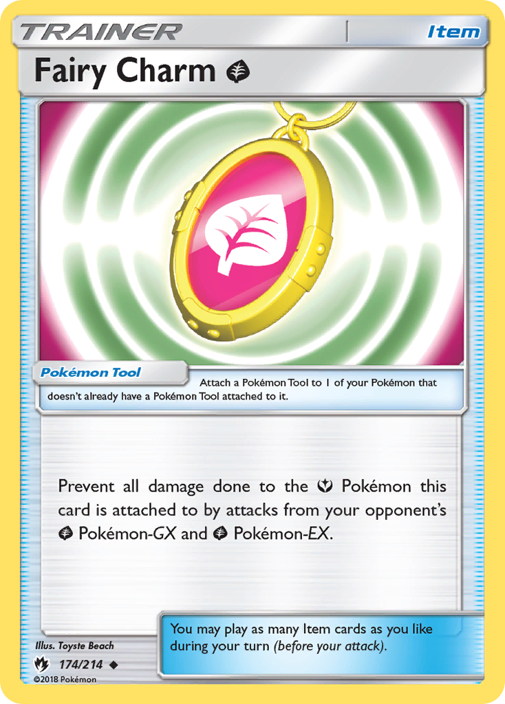 Fairy Charm Grass 174/214 English Pokémon card from Lost Thunder (2018)