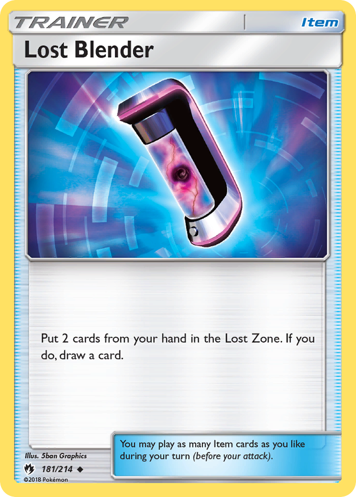 Lost Blender 181/214 English Pokémon card from Lost Thunder (2018)