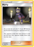 Morty 186/214 English Pokémon card from Lost Thunder (2018)