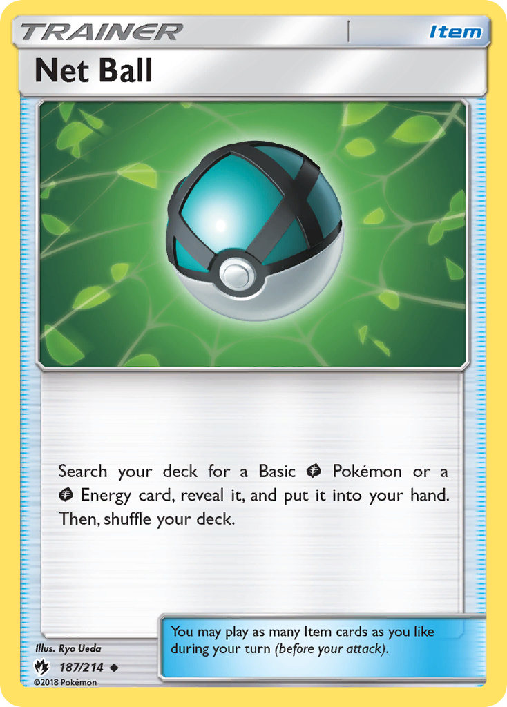 Net Ball 187/214 English Pokémon card from Lost Thunder (2018)