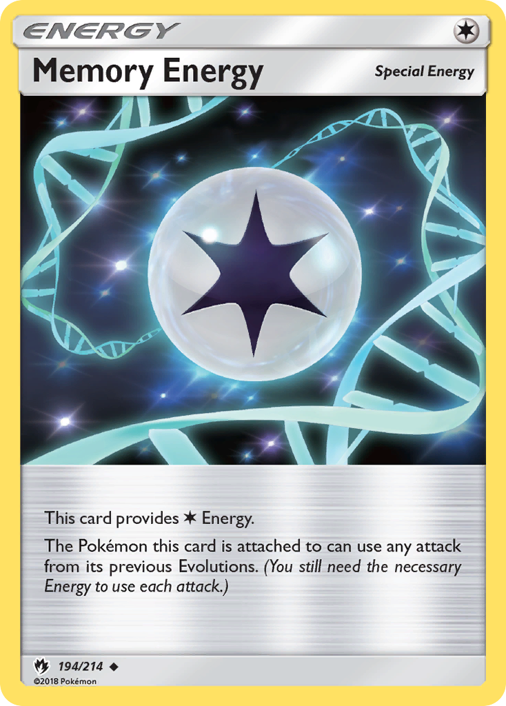 Memory Energy 194/214 English Pokémon card from Lost Thunder (2018)