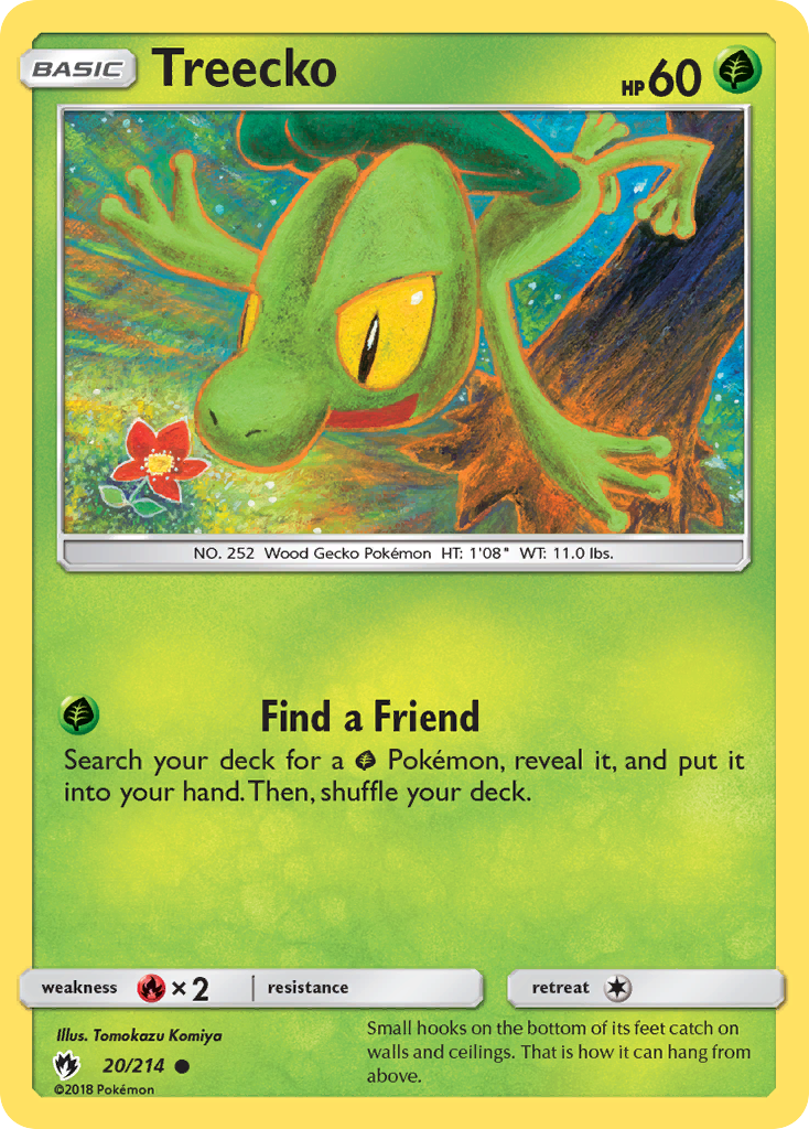 Treecko 20/214 English Pokémon card from Lost Thunder (2018)