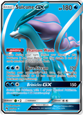 Suicune-GX 200/214 English Pokémon card from Lost Thunder (2018)