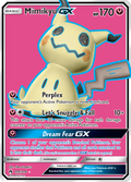 Mimikyu-GX 206/214 English Pokémon card from Lost Thunder (2018)