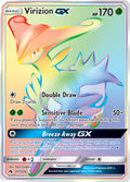 Virizion-GX 217/214 English Pokémon card from Lost Thunder (2018)