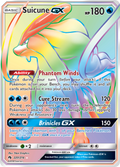 Suicune-GX 220/214 English Pokémon card from Lost Thunder (2018)