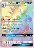 Tyranitar-GX 223/214 English Pokémon card from Lost Thunder (2018)