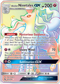 Alolan Ninetales-GX 225/214 English Pokémon card from Lost Thunder (2018)