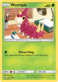 Wurmple 24/214 English Pokémon card from Lost Thunder (2018)