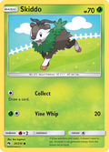 Skiddo 35/214 English Pokémon card from Lost Thunder (2018)