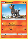 Houndour 45/214 English Pokémon card from Lost Thunder (2018)