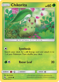 Chikorita 5/214 English Pokémon card from Lost Thunder (2018)